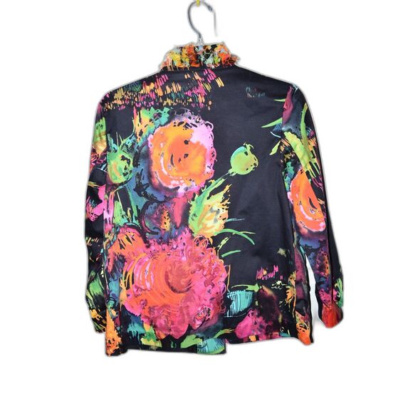 Berek Womens Sz S Colorful Cropped Jacket Retro 70s 80s Art-to-Wear - Picture 3 of 8